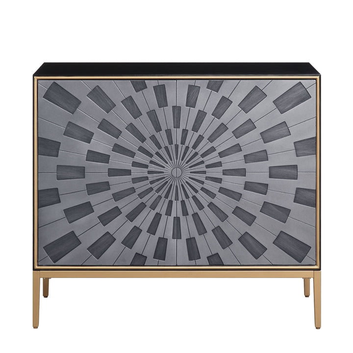 ACME Quilla Black, Gray & Brass Finish Accent Table Model AC00200 - MONAVILLA