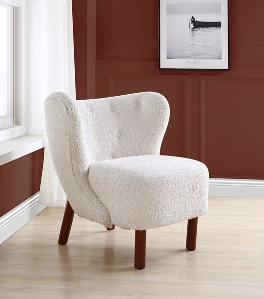 ACME Zusud White Teddy Sherpa Accent Chair Model AC00228 - MONAVILLA