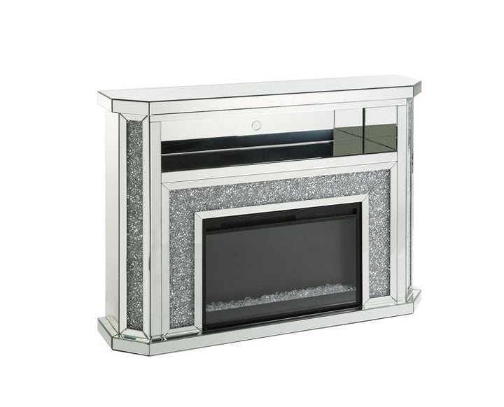 ACME Noralie Mirrored & Faux Diamonds Fireplace Model AC00508 - MONAVILLA