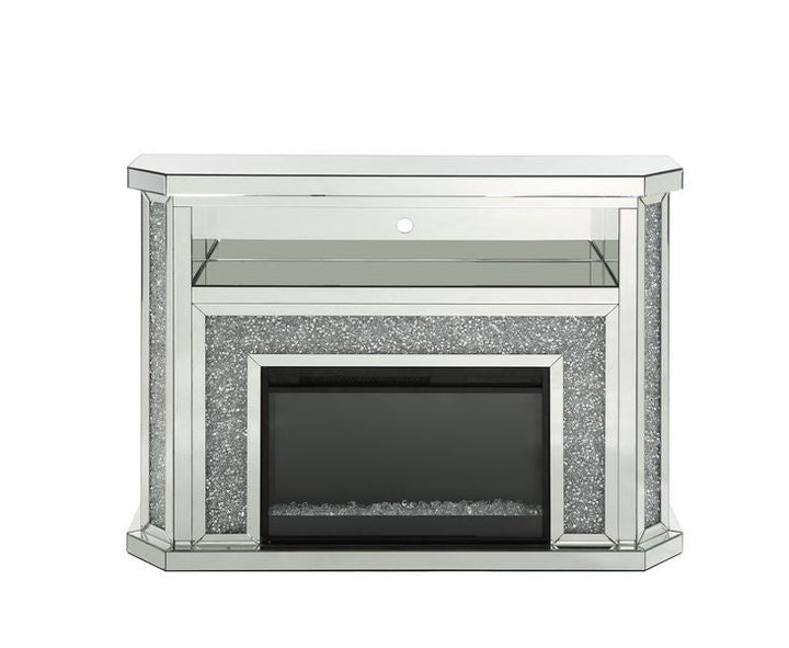 ACME Noralie Mirrored & Faux Diamonds Fireplace Model AC00508 - MONAVILLA