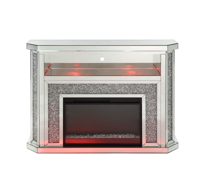 ACME Noralie Mirrored & Faux Diamonds Fireplace Model AC00508 - MONAVILLA