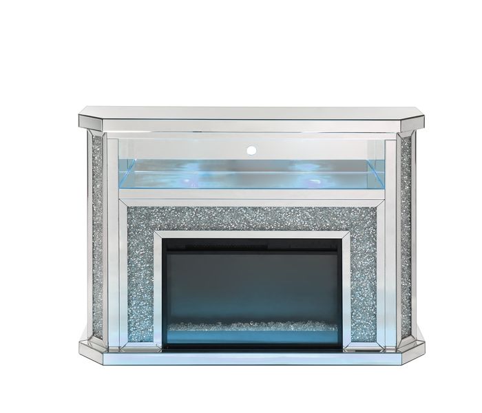 ACME Noralie Mirrored & Faux Diamonds Fireplace Model AC00508 - MONAVILLA