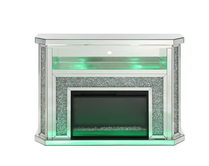 ACME Noralie Mirrored & Faux Diamonds Fireplace Model AC00508 - MONAVILLA