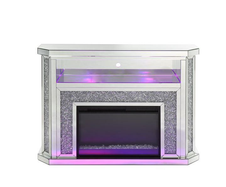 ACME Noralie Mirrored & Faux Diamonds Fireplace Model AC00508 - MONAVILLA