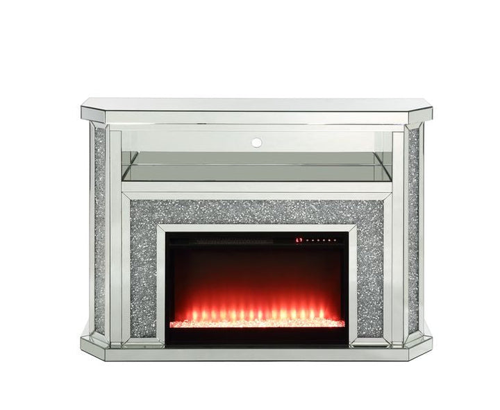 ACME Noralie Mirrored & Faux Diamonds Fireplace Model AC00508 - MONAVILLA