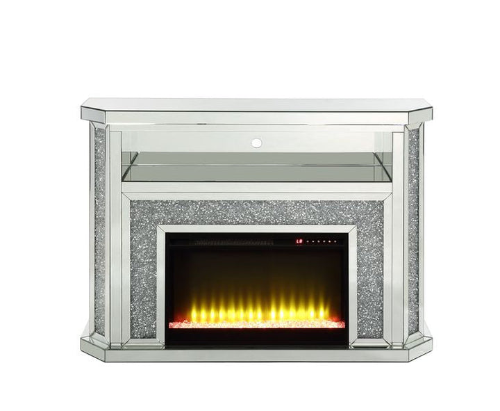 ACME Noralie Mirrored & Faux Diamonds Fireplace Model AC00508 - MONAVILLA