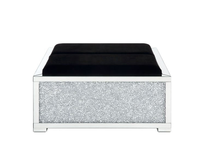 ACME Noralie Mirrored & Faux Diamonds Ottoman Model AC00531 - MONAVILLA