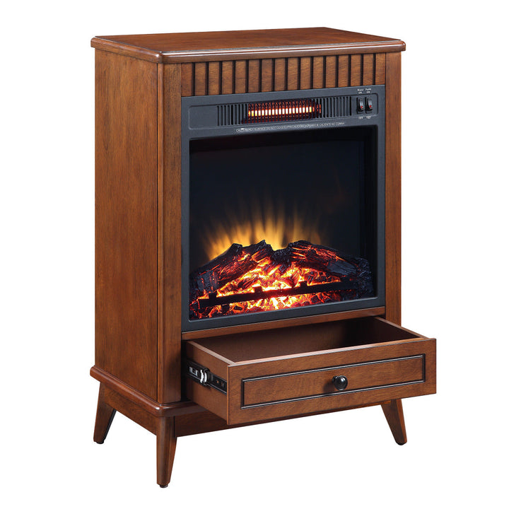 ACME Hamish Walnut Finish Fireplace Model AC00852 - MONAVILLA