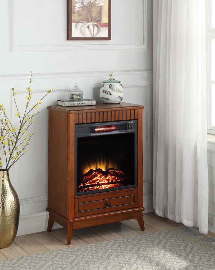 ACME Hamish Walnut Finish Fireplace Model AC00852 - MONAVILLA