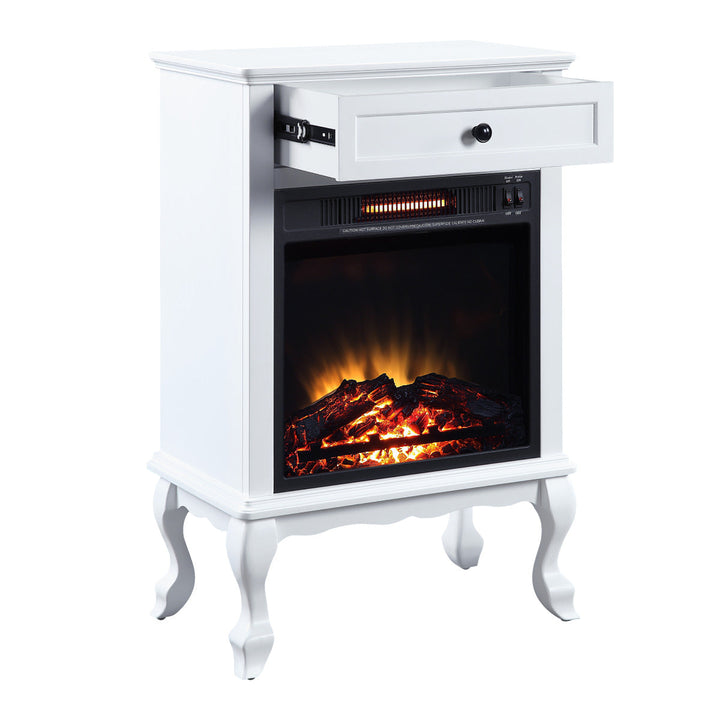 ACME Eirene White Finish Fireplace Model AC00853 - MONAVILLA