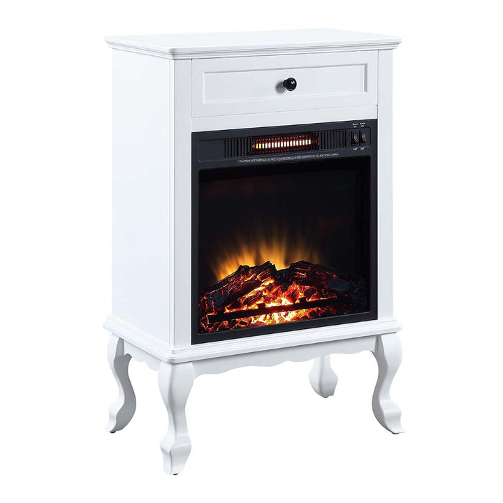 ACME Eirene White Finish Fireplace Model AC00853 - MONAVILLA