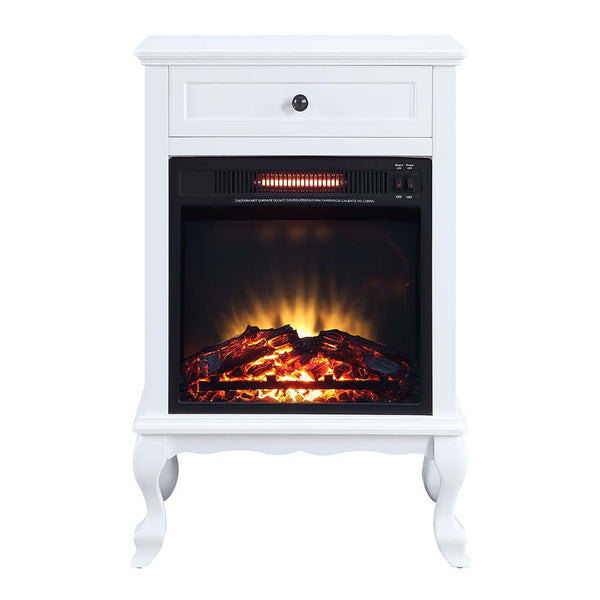 ACME Eirene White Finish Fireplace Model AC00853 - MONAVILLA