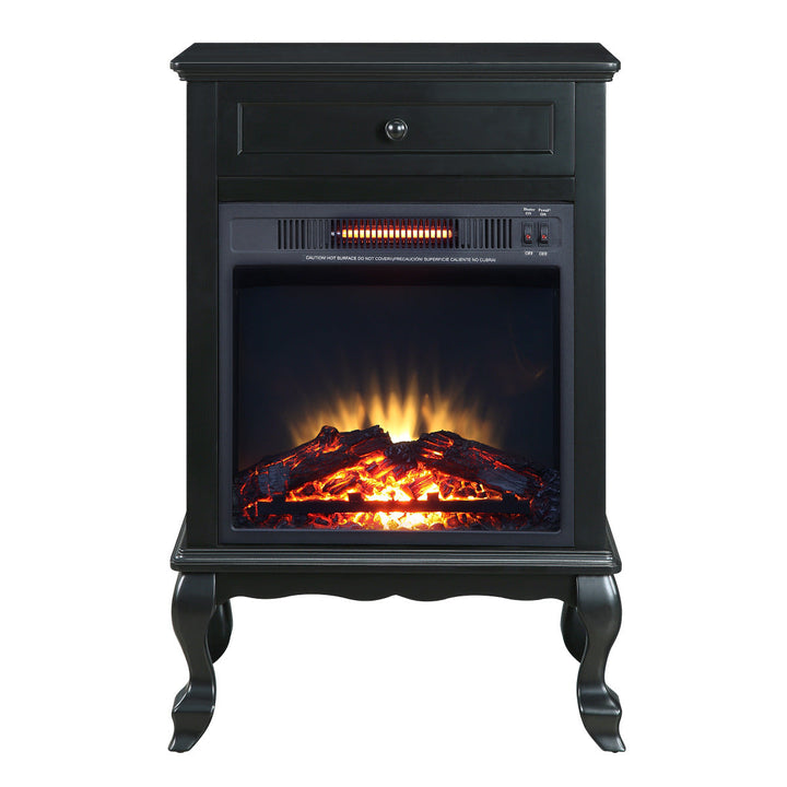 ACME Eirene Black Finish Fireplace Model AC00854 - MONAVILLA