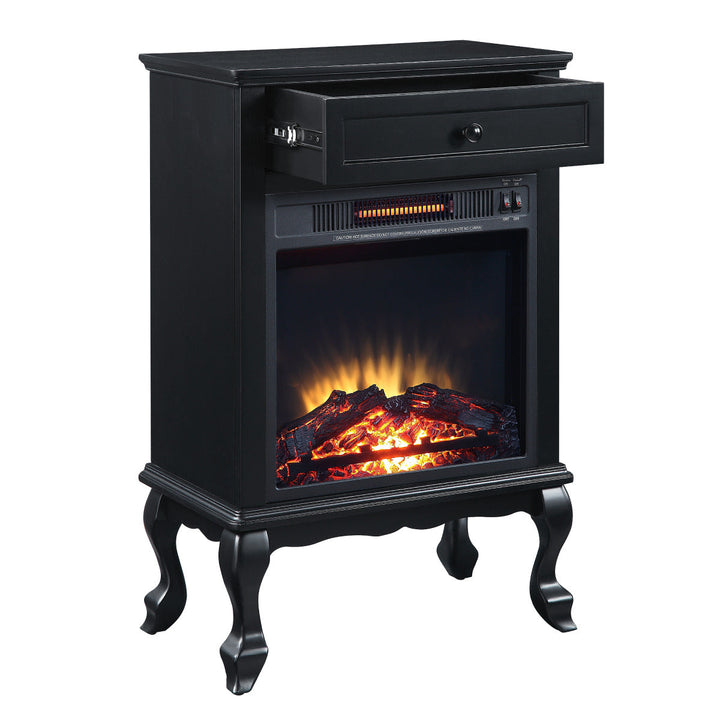 ACME Eirene Black Finish Fireplace Model AC00854 - MONAVILLA