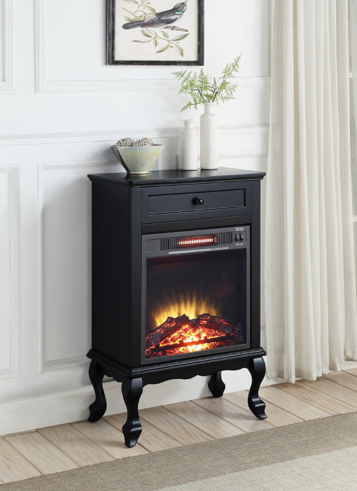 ACME Eirene Black Finish Fireplace Model AC00854 - MONAVILLA