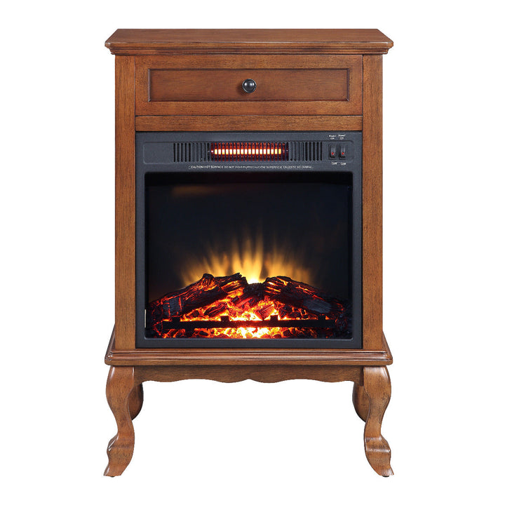 ACME Eirene Walnut Finish Fireplace Model AC00855 - MONAVILLA