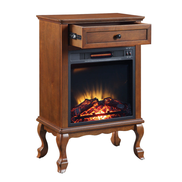 ACME Eirene Walnut Finish Fireplace Model AC00855 - MONAVILLA