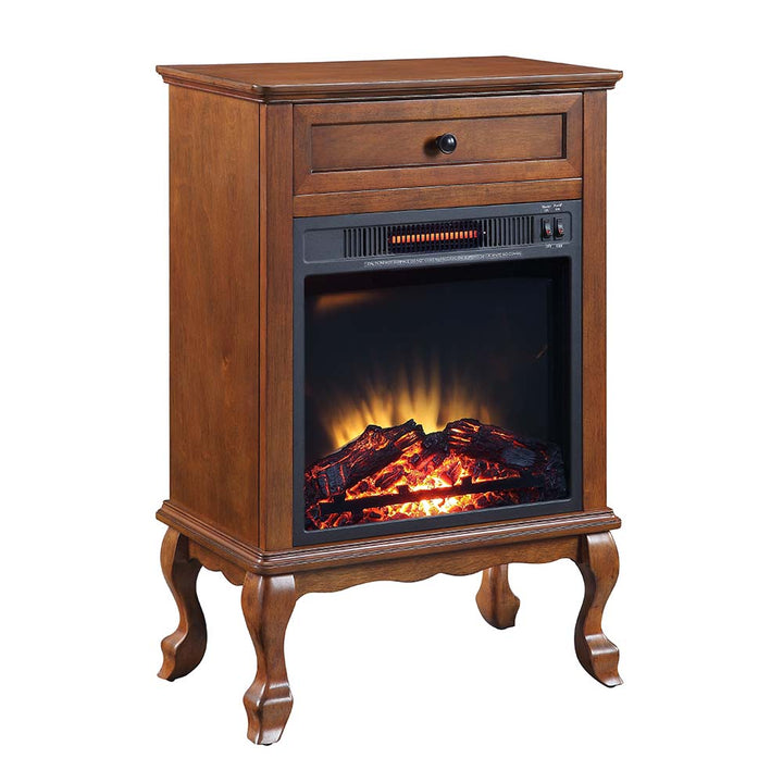 ACME Eirene Walnut Finish Fireplace Model AC00855 - MONAVILLA