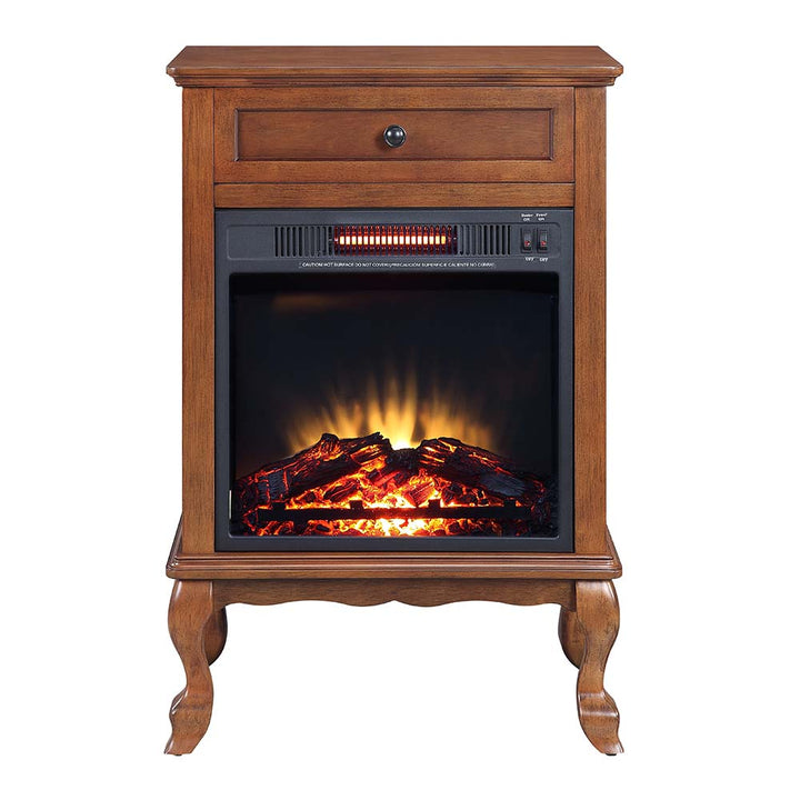 ACME Eirene Walnut Finish Fireplace Model AC00855 - MONAVILLA