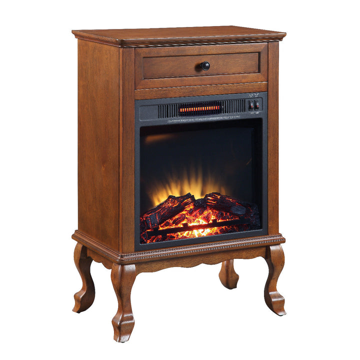 ACME Eirene Walnut Finish Fireplace Model AC00855 - MONAVILLA