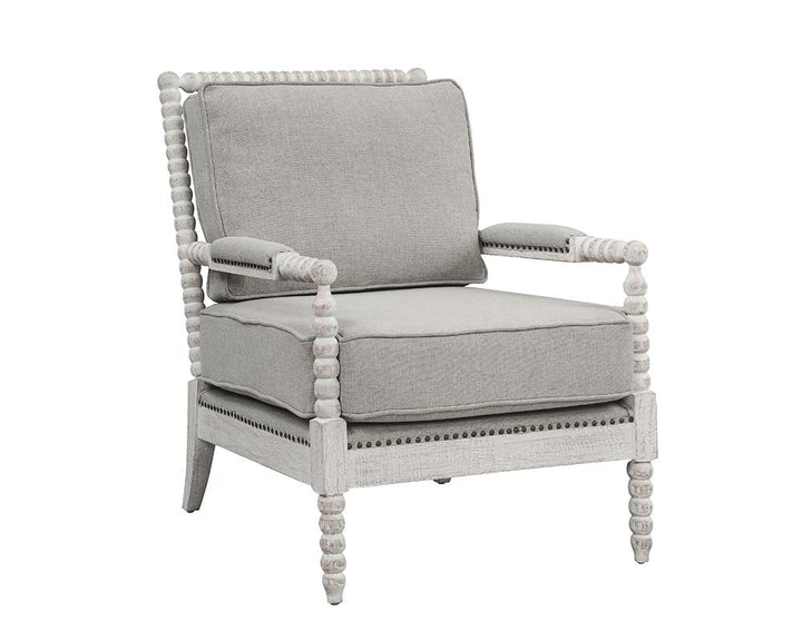 ACME Saraid Gray Linen & Light Oak Finish Accent Chair Model AC01164 - MONAVILLA