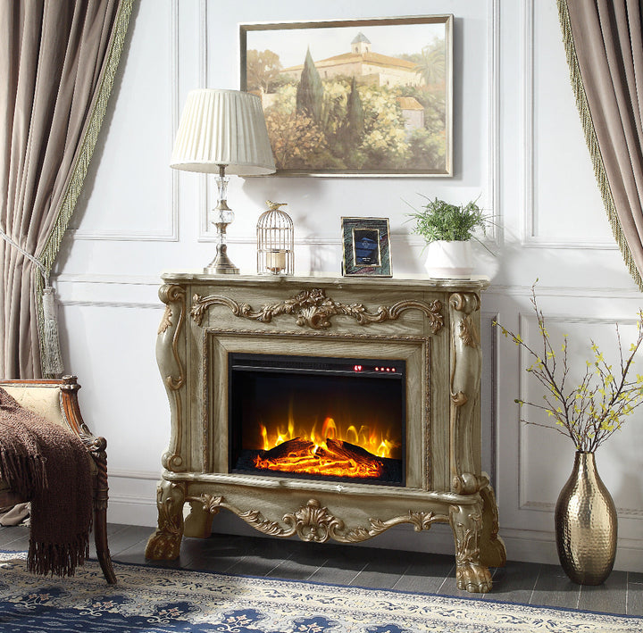 ACME Dresden Gold Patina Finish Fireplace Model AC01308 - MONAVILLA