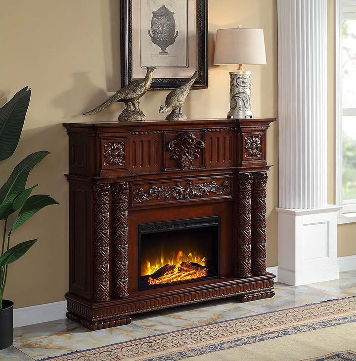 ACME Vendome Cherry Finish Fireplace Model AC01312 - MONAVILLA