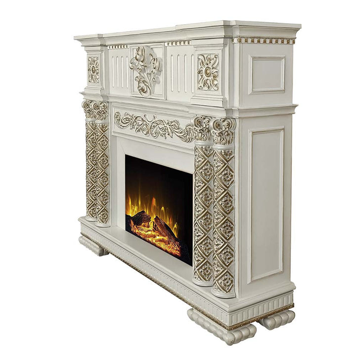 ACME Vendome Antique Pearl Finish Fireplace Model AC01313 - MONAVILLA