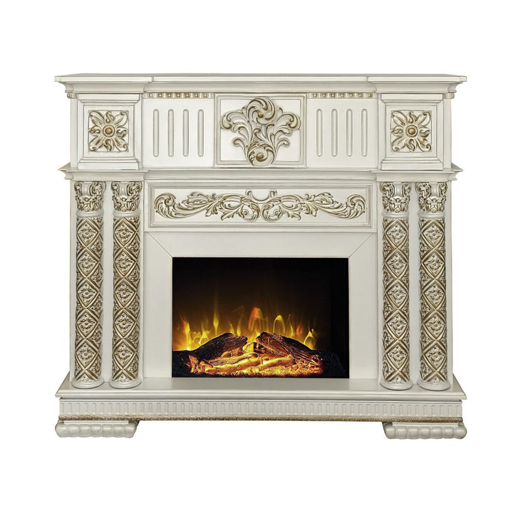 ACME Vendome Antique Pearl Finish Fireplace Model AC01313 - MONAVILLA