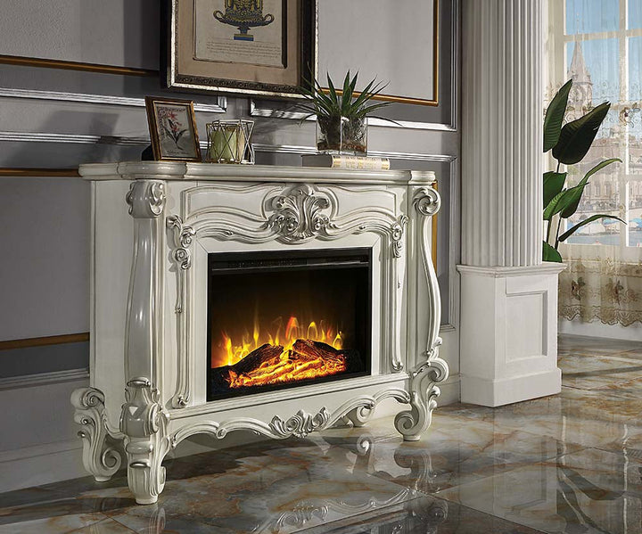 ACME Versailles Bone White Finish Fireplace Model AC01316 - MONAVILLA