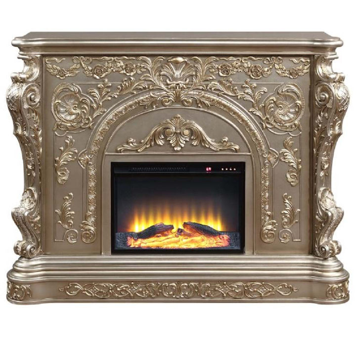 ACME Zabrina Antique Silver & Gold Finish Zabrina Fireplace Model AC01618 - MONAVILLA