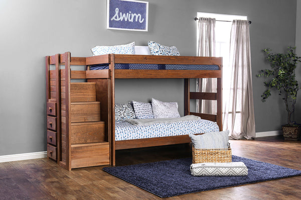 Furniture Of America Ampelios Mahogany Rustic Twin Twin Bunk Bed With 2-Slat Kits (*Mattress Ready) Model AM-BK102-BED-SLAT - MONAVILLA