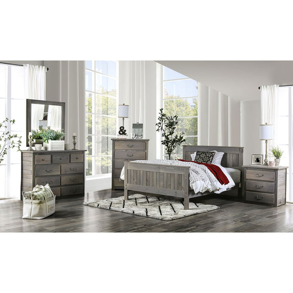 Furniture Of America Rockwall Weathered Gray Rustic 4-Piece Full Bedroom Set Model AM7973F-4PC - MONAVILLA