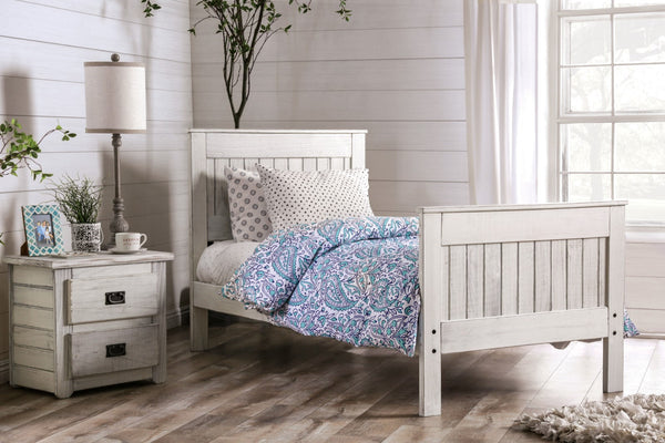 Furniture Of America Rockwall Weathered White Rustic Full Bed Model AM7973WH-F-BED - MONAVILLA