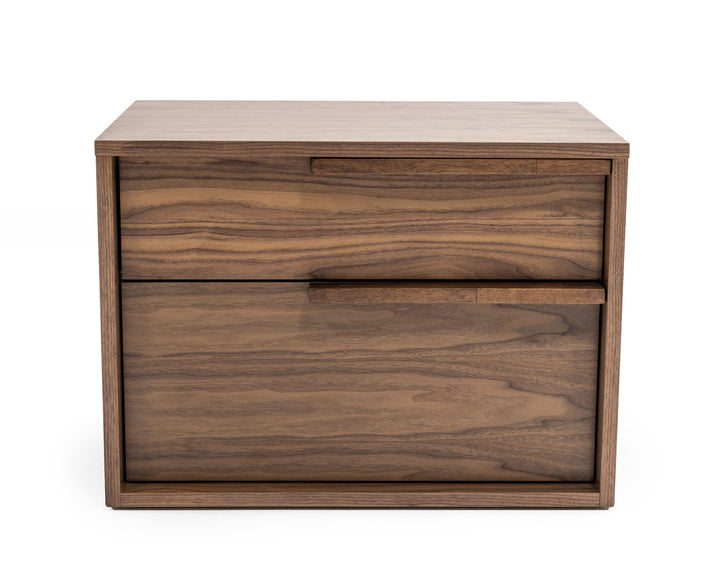 Modrest Amberlie Modern Walnut Nightstand - MONAVILLA