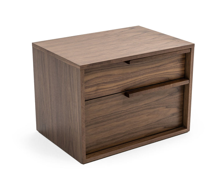 Modrest Amberlie Modern Walnut Nightstand - MONAVILLA