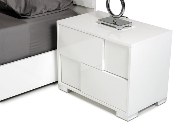 Modrest Ancona Italian Modern White Nightstand - MONAVILLA