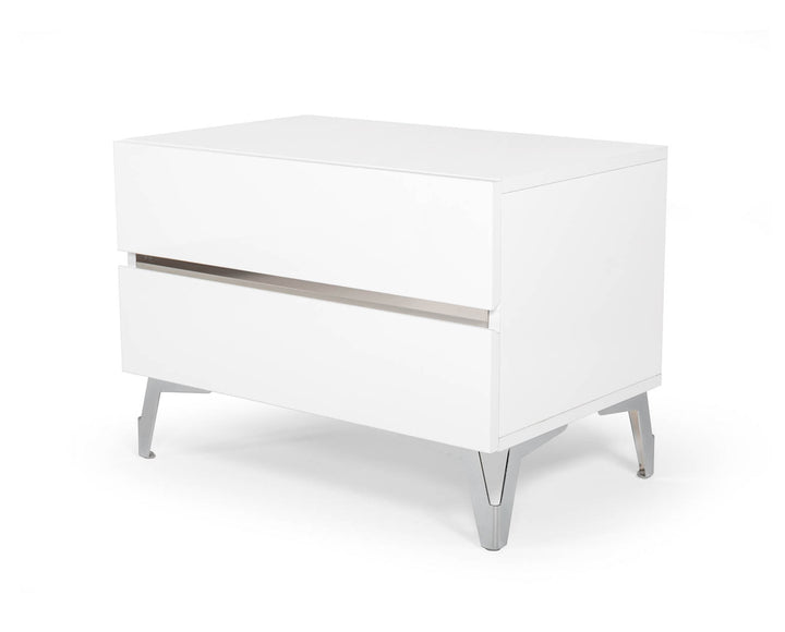 Nova Domus Angela Italian Modern White Nightstand - MONAVILLA