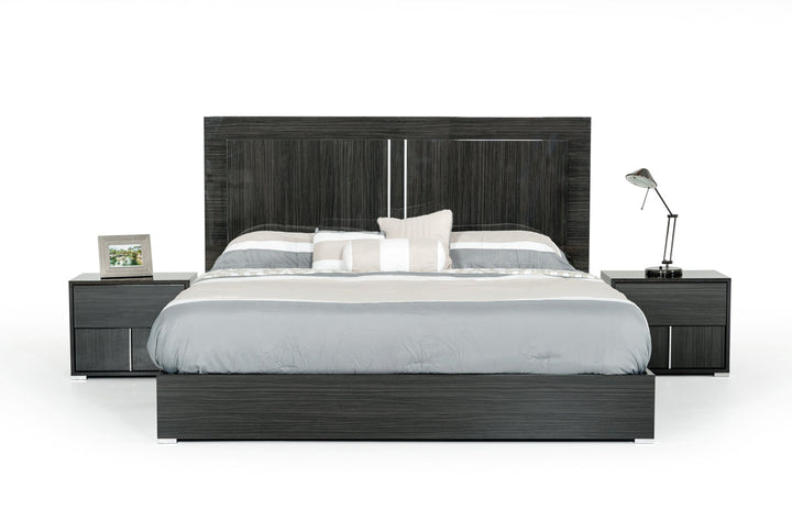 Modrest Ari Italian Modern Grey Nightstand - MONAVILLA