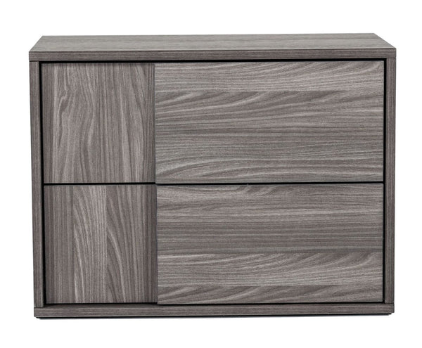 Nova Domus Asus Italian Modern Elm Grey Nightstand - MONAVILLA