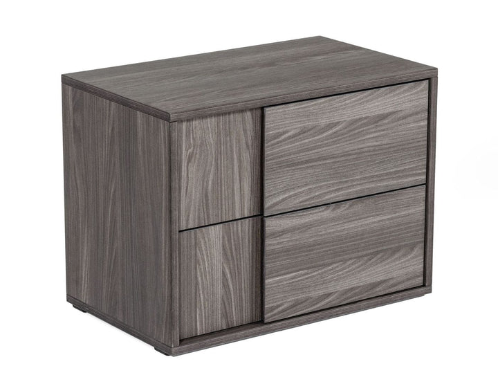 Nova Domus Asus Italian Modern Elm Grey Nightstand - MONAVILLA