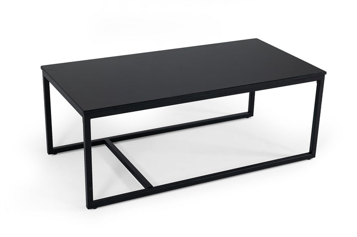 Modrest Baca Black Marble & Metal Coffee Table - MONAVILLA