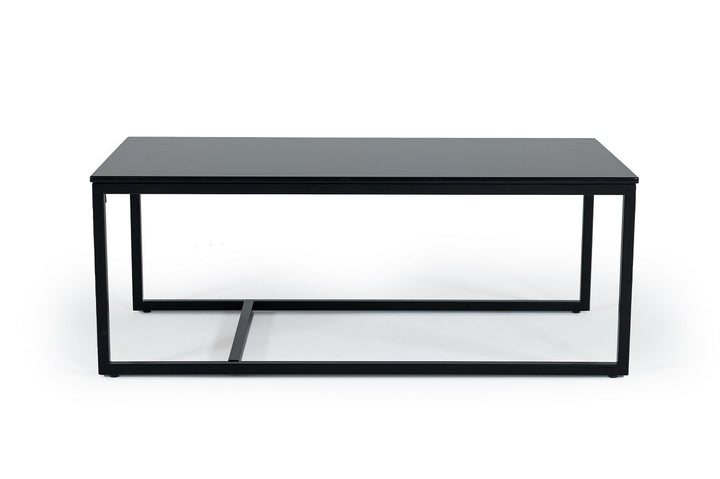 Modrest Baca Black Marble & Metal Coffee Table - MONAVILLA