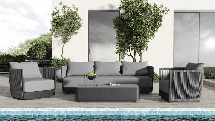 Renava Bali Outdoor Black and Grey Sofa Set - MONAVILLA