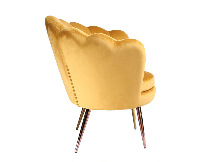 Modrest Balina Transitional Gold Accent Chair - MONAVILLA