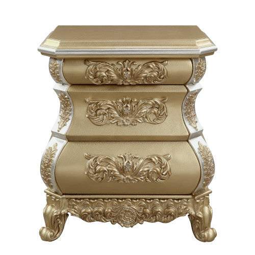 ACME Seville Gold Finish Nightstand Model BD00452 - MONAVILLA