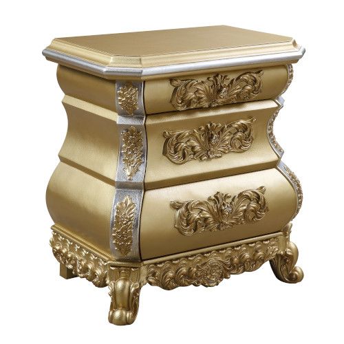 ACME Seville Gold Finish Nightstand Model BD00452 - MONAVILLA