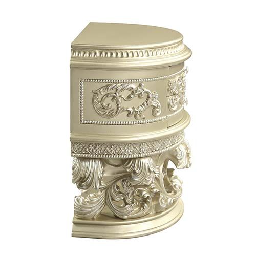 ACME Vatican Champagne Silver Finish Nightstand Model BD00462 - MONAVILLA