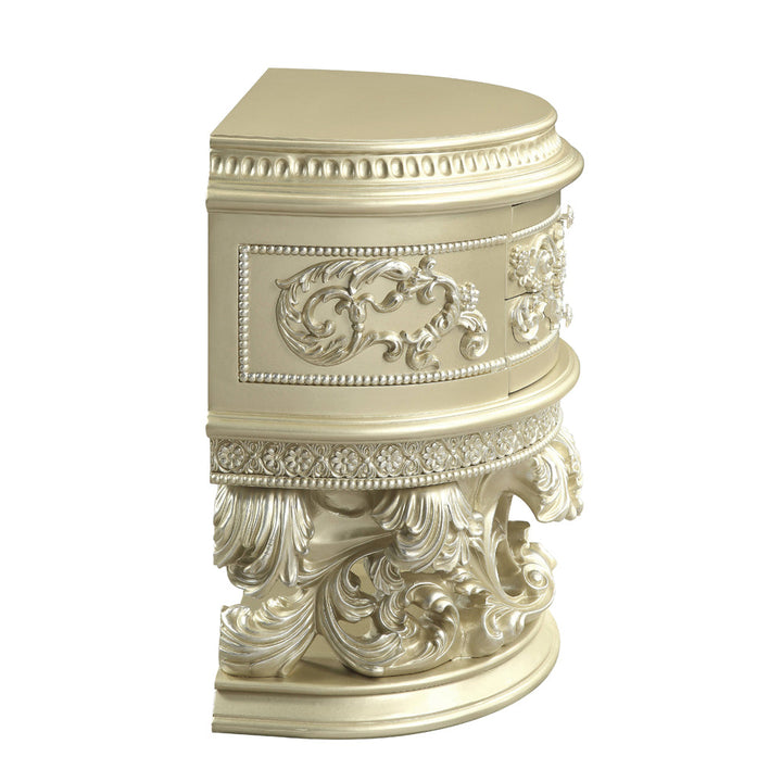 ACME Vatican Champagne Silver Finish Nightstand Model BD00462 - MONAVILLA