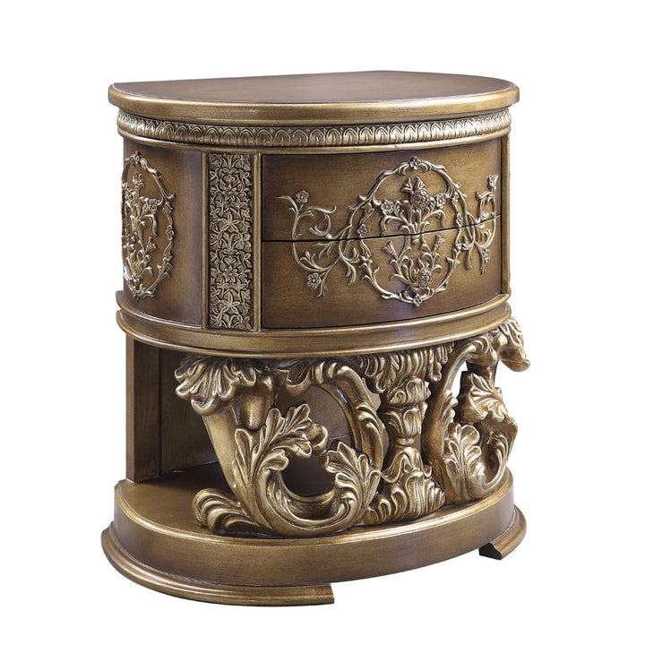 ACME Constantine Brown & Gold Finish Nightstand Model BD00472 - MONAVILLA